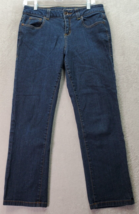 DKNY Soho Jeans Womens Size 6 Blue Denim Cotton Dark Wash Pockets Straight Leg - £18.00 GBP