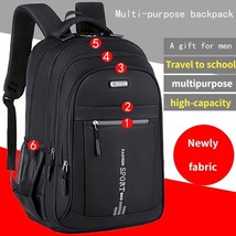 [Stylish Backpack] Stylish Large Capacity Women&#39;s Backpack | Black Nylon... - $469.27 MXN