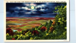 Night Time Scene from Warrior Mountain in Saluda Tryon North Carolina Postcard - £5.42 GBP