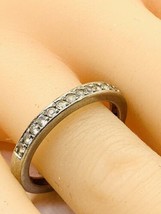 ADI Sterling Silver Grey CZ Eternity Band Ring Size 9 - £30.37 GBP