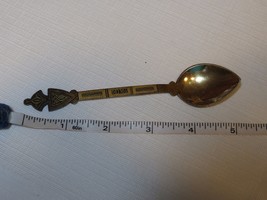 Toledo spoon gold collectible crest shield travel RARE vintage antique 5 1/4 in - £23.08 GBP