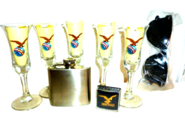 5 Fernet Branca Shot Glasses, 1 Pin, 1 Flask &amp; Sunglass - $99.95