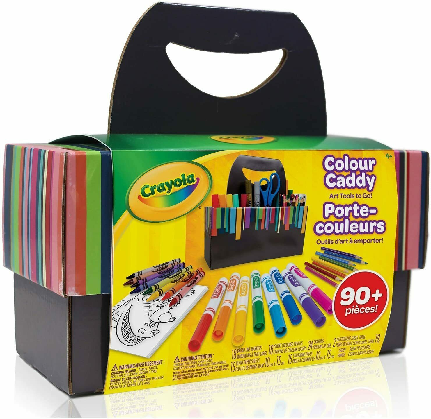 Brand New Crayola Colour Caddy, Art Supplies Kids, Travel Art Set, 90+ Pieces - $28.99