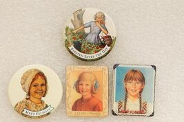 Modern Costume Jewelry American Girls Doll Collection 4PC Lot Pinback Bu... - $19.79