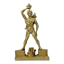 Colossus of Rhodes Colossal Statue of the Sun God Helios Cast Marble Gold Tone - £51.52 GBP