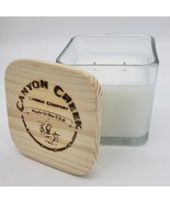 NEW Canyon Creek Candle Company 14oz Cube jar EUCALYPTUS &amp; BERGAMOT  Han... - £21.97 GBP