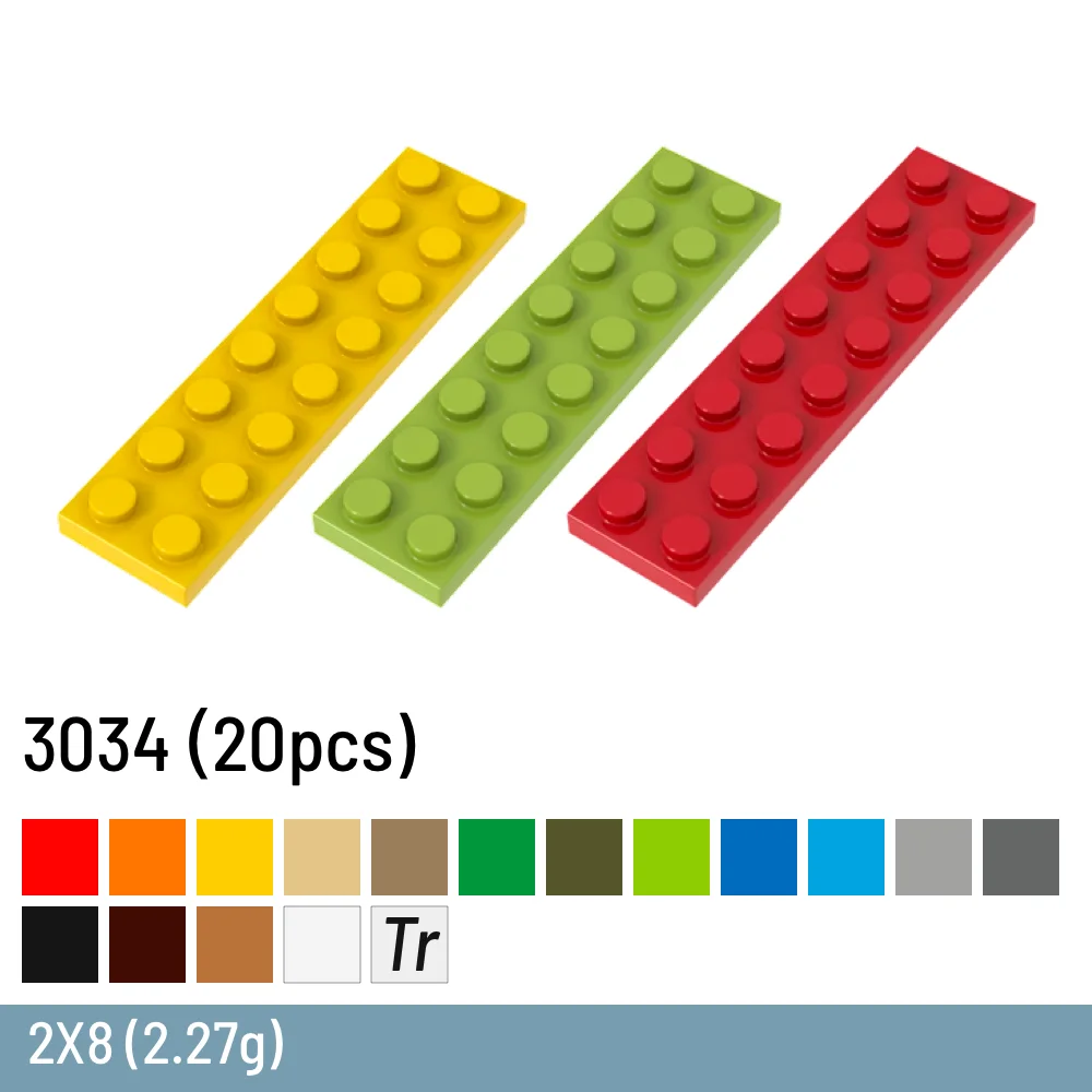 20 Pcs / Lot DIY Building Blocks Size Compatible With 3034 Brick Plastic  Thin - £14.33 GBP+
