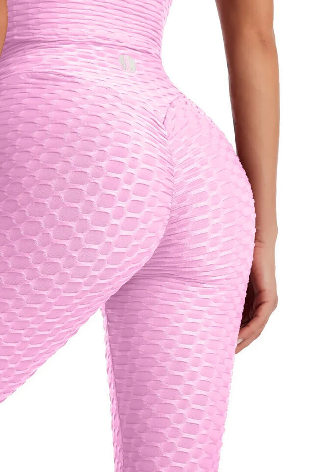 NEW (1) LYTE Sexy BBL Butt Lifting High Waist Gym Yoga TikTok PINK Leggi... - $20.78