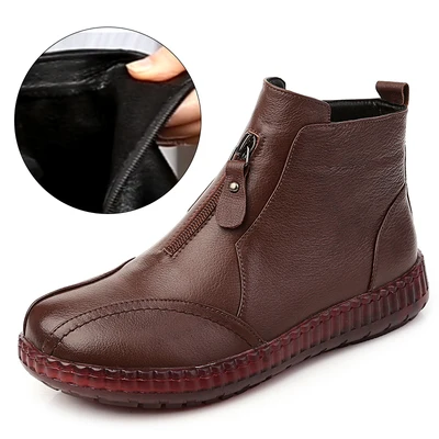 Autumn Retro Shoes Woman  Boots 2024 Women&#39;s Leather Shoes Female Ankle Boots Fl - £105.89 GBP