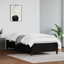 Bed Frame without Mattress Black 39.4"x79.9" Twin XL Faux Leather - $4,190.94 MXN