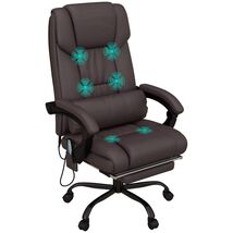 Ergonomic High Back Massage Office Chair with Adjustable Footrest and Re... - $250.46