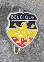 Belgique Shield Belgium European Crest Coat of Arms Travel Vintage Lapel... - £7.97 GBP