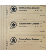 1920 Federal Trust Checks Lot of 3 City Hotel Waterville Maine 628-630 F... - $562.22 MXN