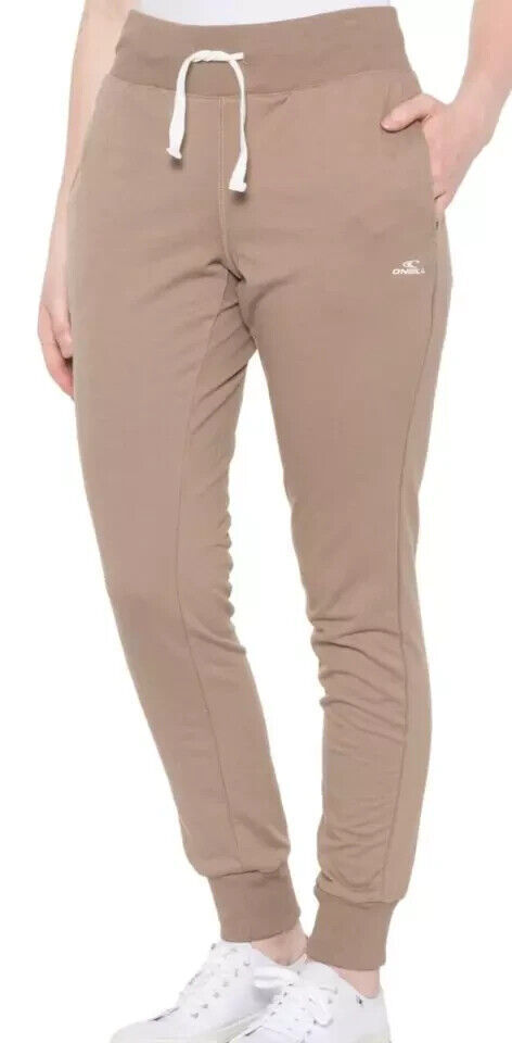 O&#39;Neill Women&#39;s French Terry Joggers Size X-SMALL Pockets Drawstrings Brown - $21.49