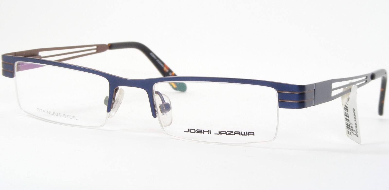 Vintage JOSHI JAZAWA 857 13 Bleu / Marron Unique Rare Lunettes Cadre 46-... - $76.27
