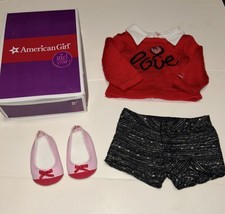 American Girl Doll Grace City Outfit Red Sweater Ballet Flats Shorts - £39.42 GBP