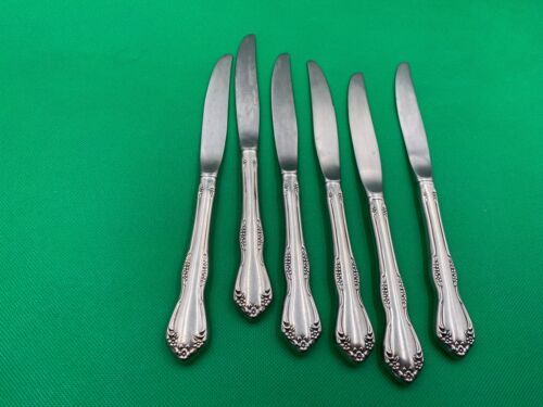 Set of 6 Oneida Stainless Steel MANSFIELD Dinner Knives - $34.99