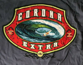 Vintage Corona Extra Men&#39;s L T-shirt Crown Logo Bottle Wave 2001 (Shelf ... - £7.56 GBP