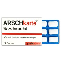 ARSCHKarte motivational chewing gum -Pack of 12 pc. funny-Made in Germany - £3.10 GBP