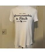 Abercrombie &amp; Fitch Graphic Logo Tee Shirt Soft 100% Cotton Woman’s Size S - €11,40 EUR