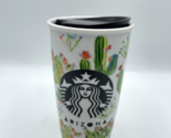 Starbucks ARIZONA Cactus Floral Scene Ceramic Travel Mug Cup Tumbler 12 ... - $28.04