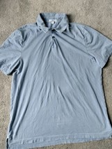 James Perse Shirt Mens Size 3 (Large) Blue Short Sleeve Polo Made USA - $18.81