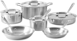 All-Clad D5 Brushed 10-Pc Cookware Set Induction Compatible with 12 inch... - £556.91 GBP