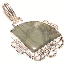 Okha Fossil Gemstone Handmade Christmas Gift Pendant Jewelry 1.90&quot; SA 3933 - £3.18 GBP