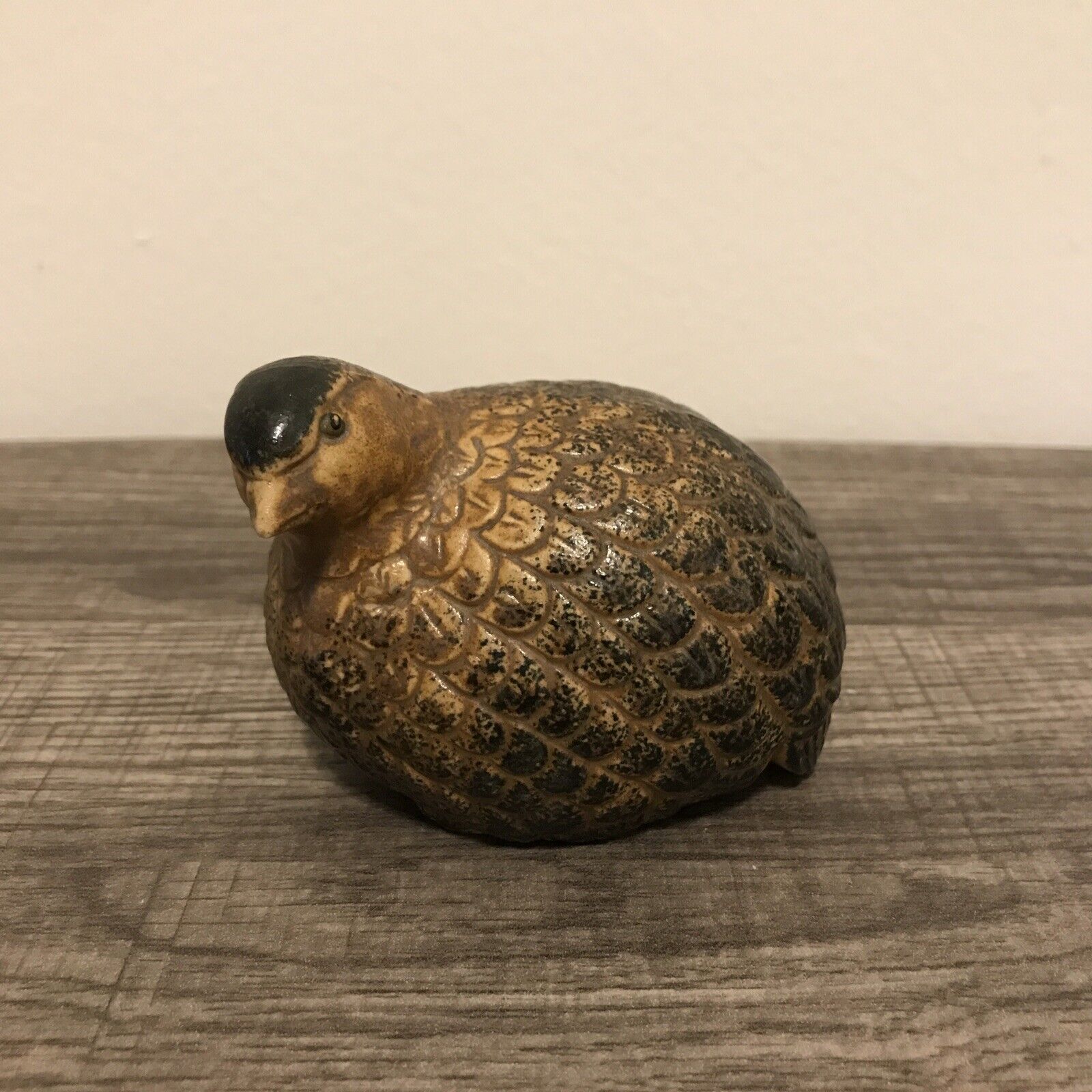 Primary image for Vintage Brown Quail Bird Partridge Japan 3.5” Figure Ceramic Hollow Glazed A4