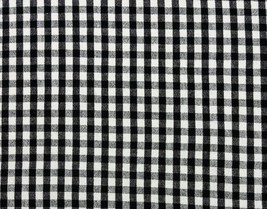 P Kaufmann Logan Check Domino Black Woven Linen Multiuse Fabric By Yard 54&quot;W - £16.58 GBP