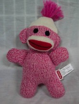 Schylling Pink Sock Monkey 8&quot; Plush Stuffed Animal Toy - £11.97 GBP