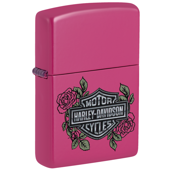 Zippo Lighter - Harley-Davidson®  Roses Bright Pink Frequency - 46679 - $37.32