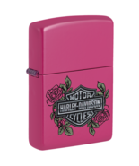 Zippo Lighter - Harley-Davidson®  Roses Bright Pink Frequency - 46679 - $37.32