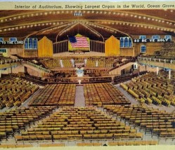 Ocean Grove NJ Postcard Auditorium Larges Organ In The World 1944 New Jersey - £4.93 GBP
