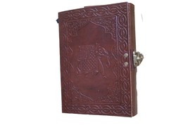  Leather Journal Elephant Embossed Handmade  Journal,Notebook,Leather Di... - £19.97 GBP