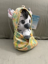 Disney Parks Animal Kingdom Baby Zebra in a Hoodie Pouch Blanket Plush Doll NEW image 2