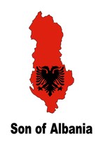 Son of Albania Albanian Country Map Flag Poster Print High Quality Print - $128.34 MXN+