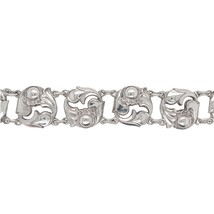 Handwrought LaPaglia Sterling Silver Floral Bracelet  7&quot; Long (#J7252) J... - $4,881.14 MXN