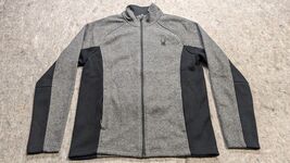 Spyder Men's Full Zip Softshell Jacket Black Charcoal Grey L - $24.99
