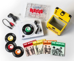 Beatles 3-INCH Mini Turntable W/4 3&quot; Singles And Carrying Case Crosley Rsd 2024 - £287.60 GBP