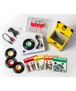 BEATLES 3-INCH MINI TURNTABLE W/4 3&quot; SINGLES AND CARRYING CASE CROSLEY R... - £286.94 GBP