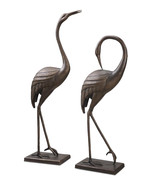 Pair of Aluminum Graceful Garden Crane Statues - £656.07 GBP