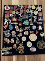 Set Of 60+ Vintage Pins WW1 Centenary Ajax Disney Mary Kay München Etc - £24.19 GBP