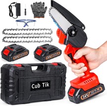 Mini Chainsaw Cordless 4 Inch Battery Powered Chainsaw One Hand Electric - €26,91 EUR