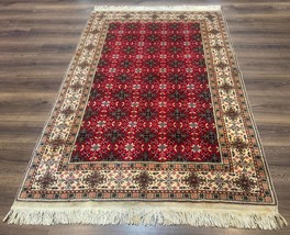 Turkish Sivas Rug 4x6, Red and Cream, Allover Design, Handmade Vintage - £1,065.82 GBP