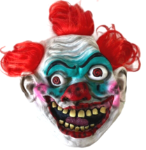Scary Clown Mask Wide Smile Red Hair ICP Evil Adult Creepy Halloween Costume - £15.56 GBP
