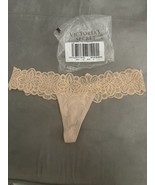 S Victorias Secret Beige Nude Thong Panties Extra Low Rise Solid Lace Wa... - €18,72 EUR