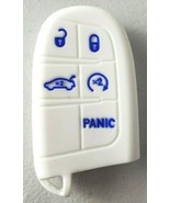 5 button WHITE Silicone Remote Smart Key Fob Case Cover Chrysler Jeep &amp; ... - $10.22 CAD