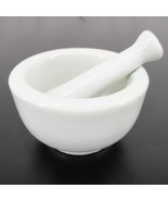 Small Pestle &amp; Mortar Set Home Grinder Spice &amp; Herb Crusher Porcelain - €8,58 EUR