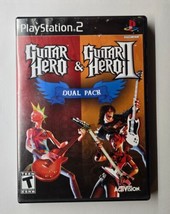 Guitar Hero &amp; Guitar Hero II Dual Pack (Sony PlayStation 2 2007) Tested Complete - £15.73 GBP